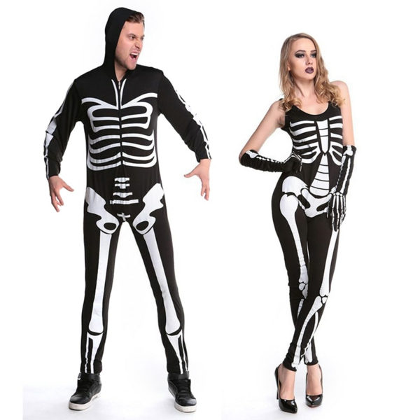 idée de déguisement couple halloween squelettes