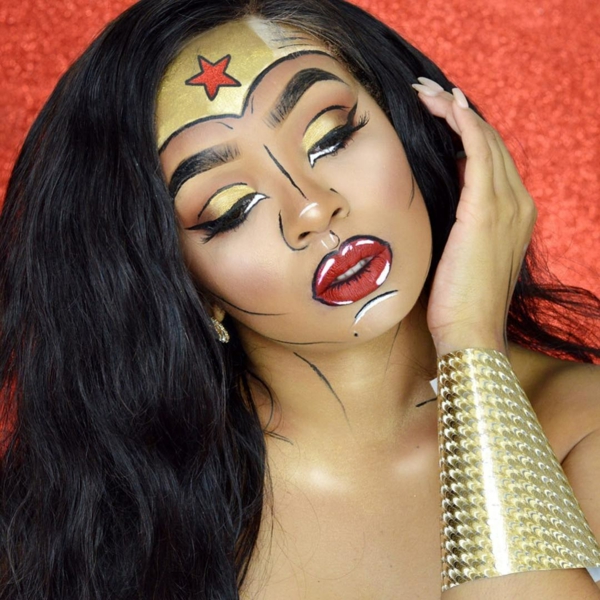 maquillage facile pour halloween femme superhéroïne