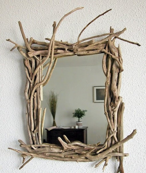 déco bois flotté miroir convenable pour une chambre
