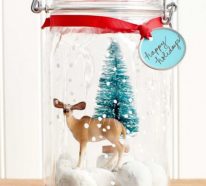 Déco pot en verre pour Noël : créer un conte de neige dans un bocal (1)