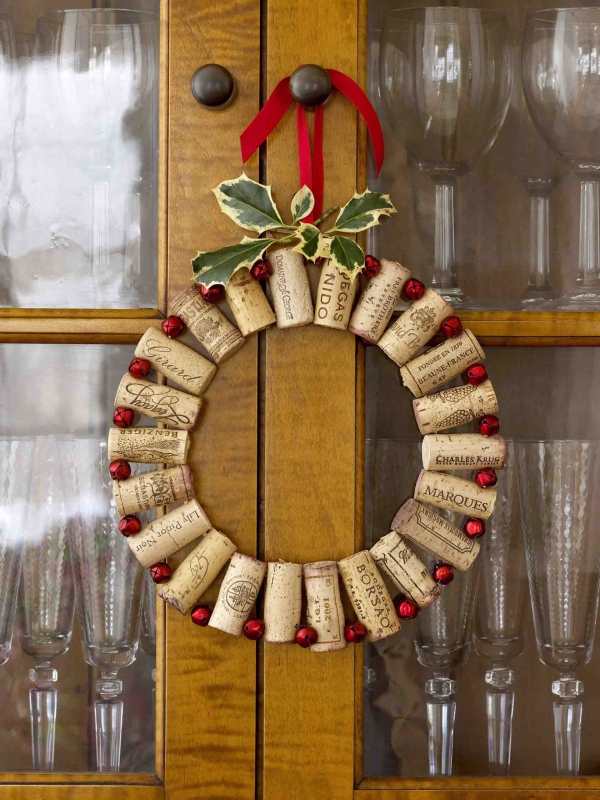décoration Noël à fabriquer en bois bouchons de liège