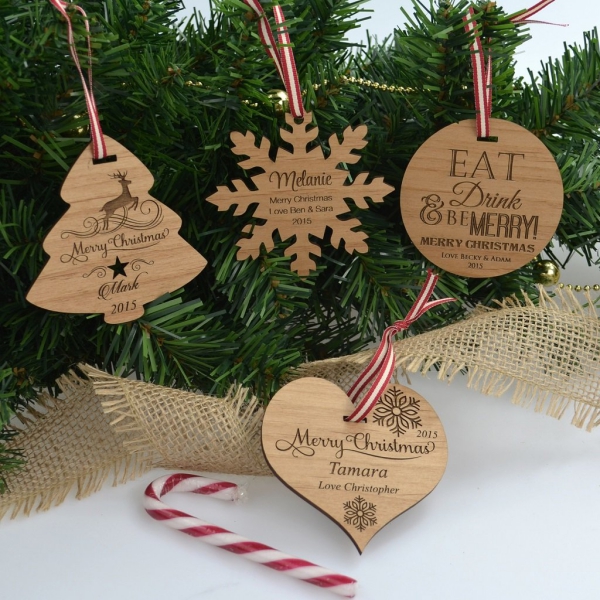 décoration Noël à fabriquer en bois des médaillons d’amour