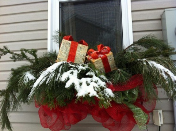 décoration de Noël fenêtre première neige