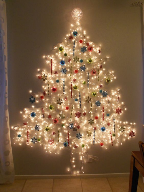sapin de Noël mural arbre illuminé