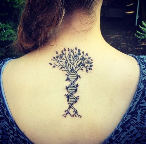 tatouage arbre de vie deux arbres
