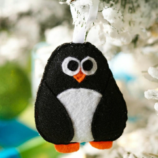 activité noël maternelle pingouin textile