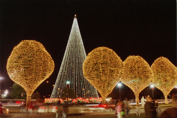déco Noël lumineuse un parc décoré pour Noël