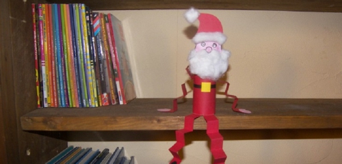 fabriquer un Père Noël décoration pour étagère