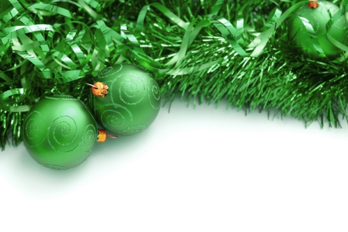guirlande de Noël rubans verts