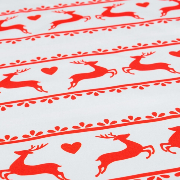 nappe de Noël en papier motifs en rouge
