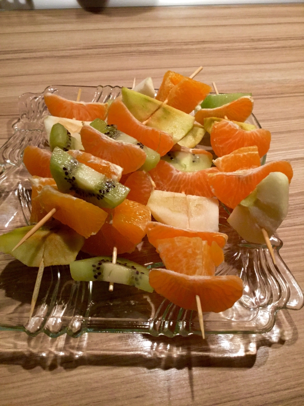 salade de fruits Noël orange et kiwi