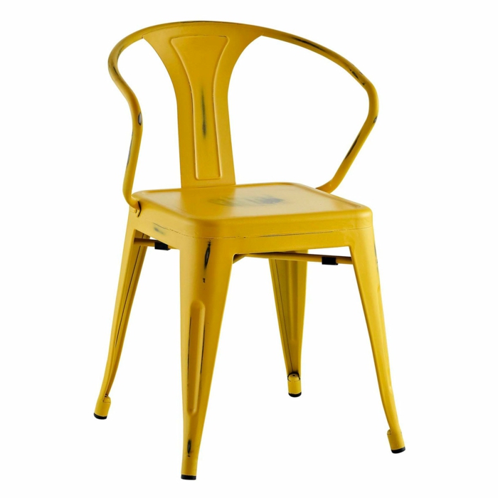 tendances mobilier hôtellerie et restauration chaise tolix jaune