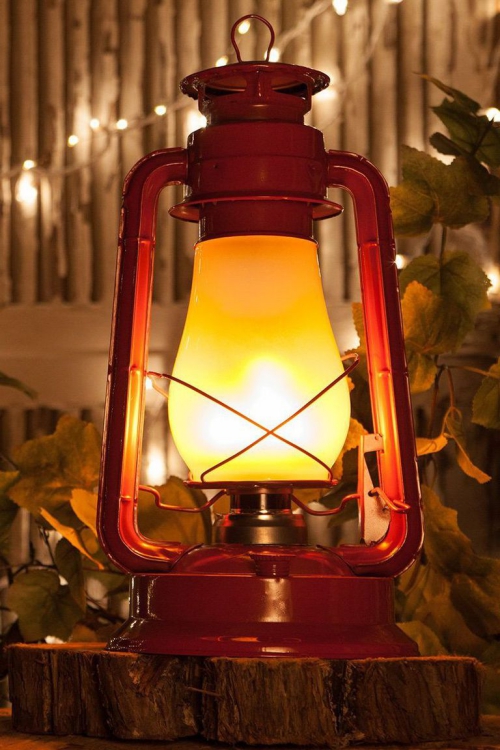 éclairage Noël extérieur lampadaire rouge