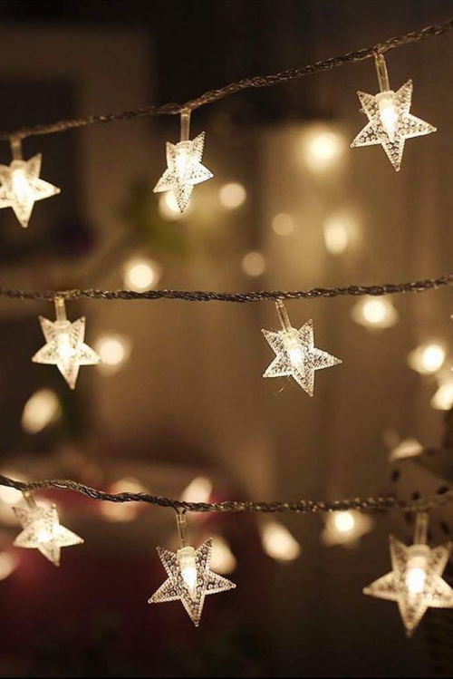 éclairage Noël extérieur petites étoiles luisantes