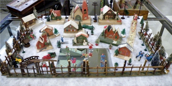 fabriquer un village de Noël installation dévolue