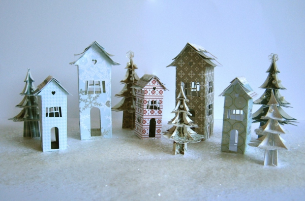 fabriquer un village de Noël le sol est glacé