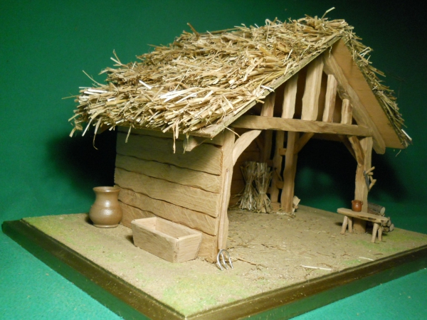 fabriquer une crèche de Noël du matériel en bois