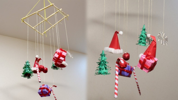 Mobile De Noel A Fabriquer Pour La Chambre Du Bebe Ou Ailleurs