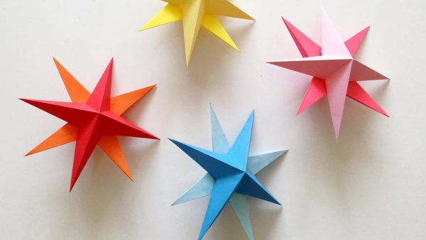 origami Noël flocon figures en 3D