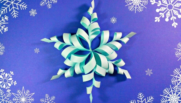 origami Noël flocon jolie décoration