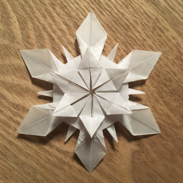origami Noël flocon une création en papier sulfurisé