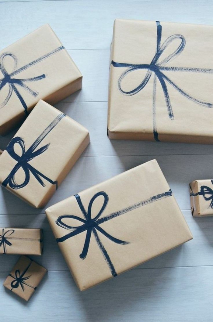 papier cadeau kraft emballage facile