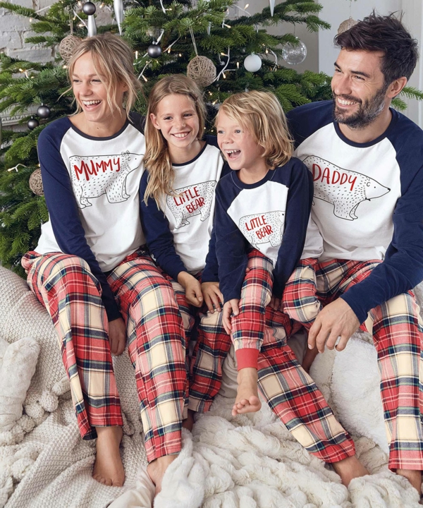 séance photo famille noël pyjamas