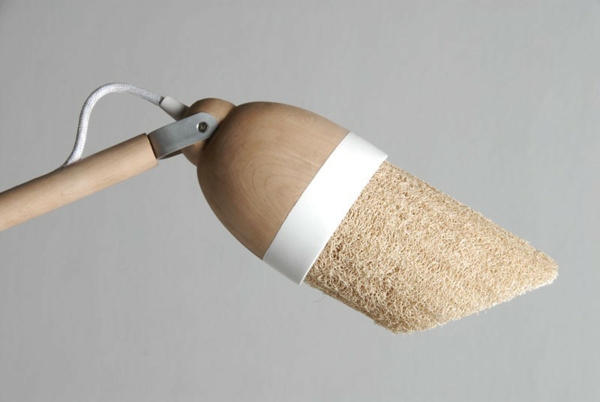 utilisation éponge luffa lampe design
