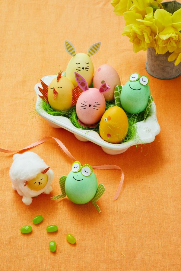 animaux façons créatives de décorer un œuf de Pâques