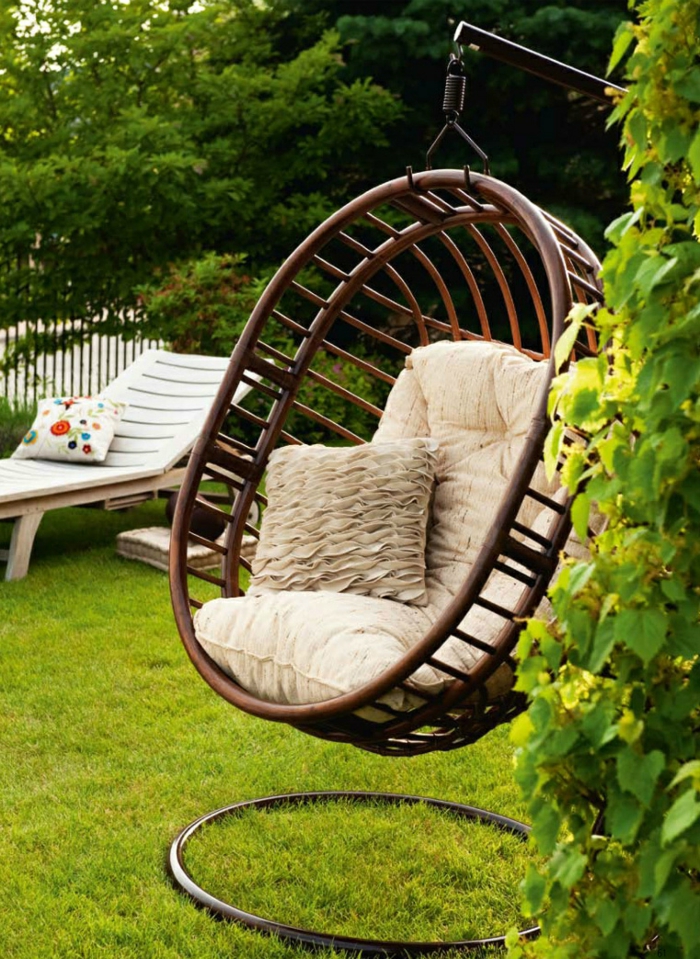 fauteuil suspendu meuble pour un coin détente jardin