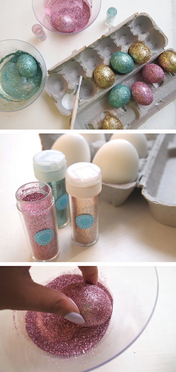 façons créatives de décorer un œuf de Pâques paillettes
