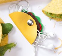 Housse étui pour écouteurs téléphone DIY en cuir : le taco inspirant (4)