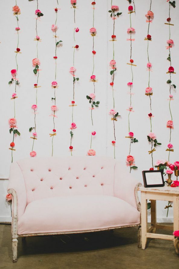 idée de déco saint-valentin à faire soi-même guirlande en roses