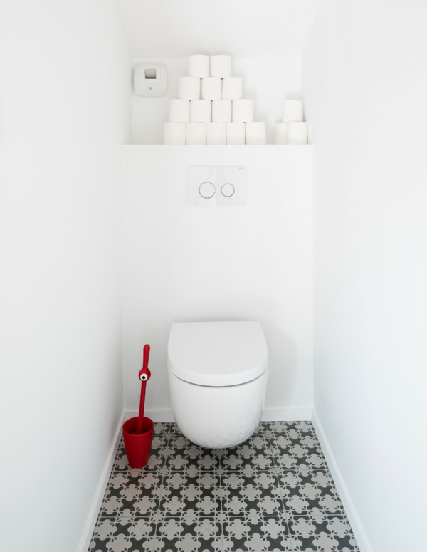 idée de peinture toilettes tendance blanc