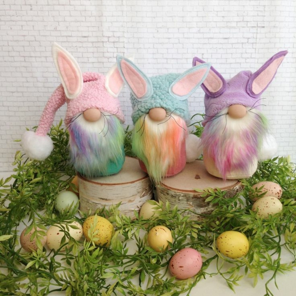 idée décoration de pâques à faire soi-même gnomes lapins