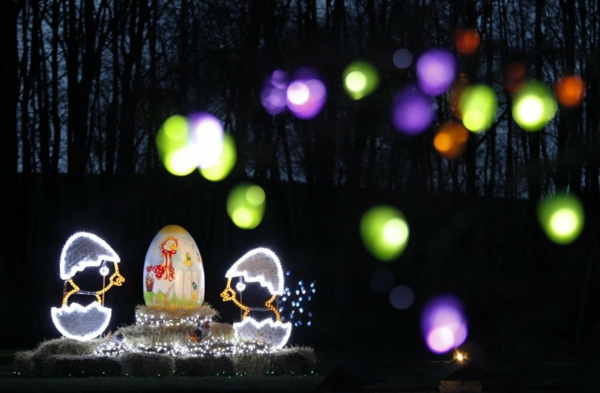 idée décoration de pâques à faire soi-même éclairage créatif