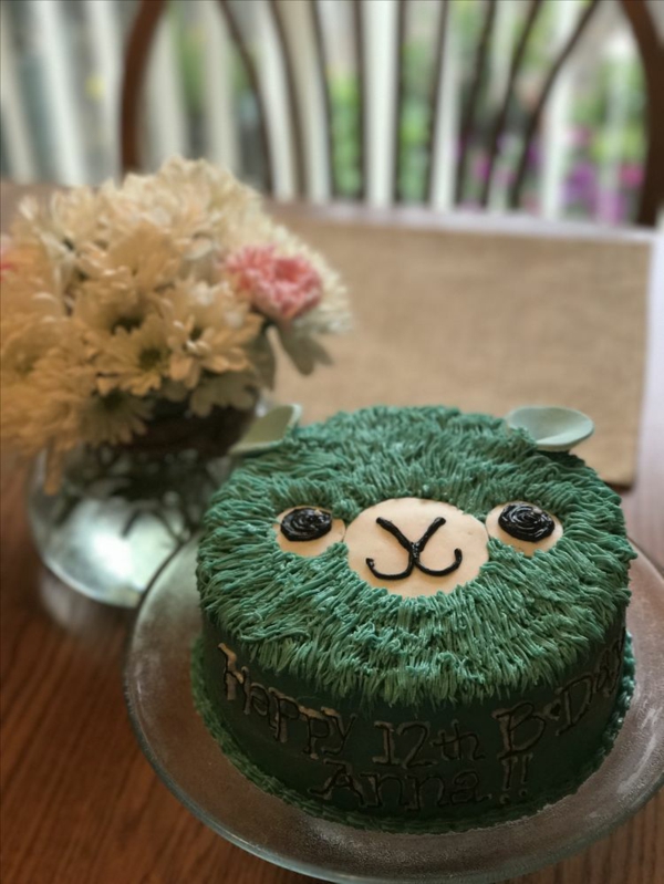 tarte d'anniversaire déco lama