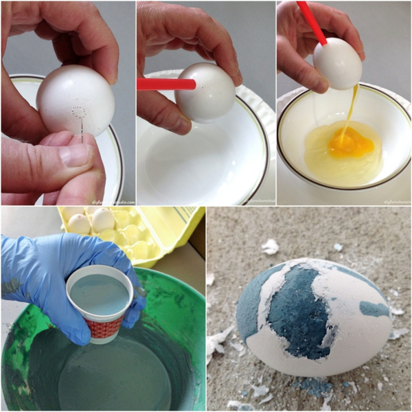 Comment faire des œufs de Pâques décoratifs en béton coloré
