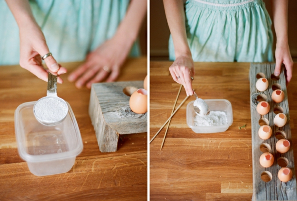 Comment faire des œufs de Pâques décoratifs en béton préparation