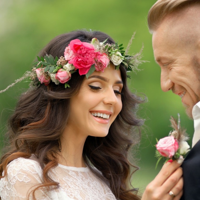 DIY diadème mariage avec des fleurs