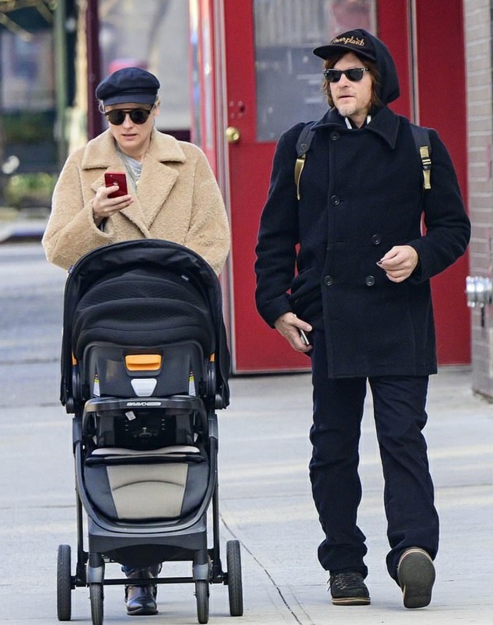 Diane Kruger et Norman Reedus avec leur bébé