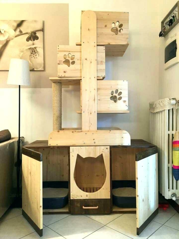 Meuble Cache Litiere Pour Chat A Fabriquer Soi Meme