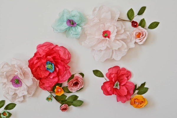 idée activité manuelle pâques diy fleurs de printemps en papier