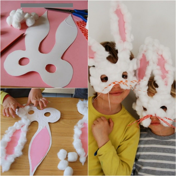 idée de bricolage pâques maternelle masque lapin