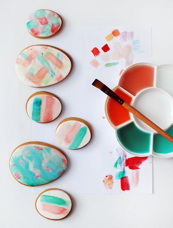idées bricolage de Pâques maternelle biscuits colorés
