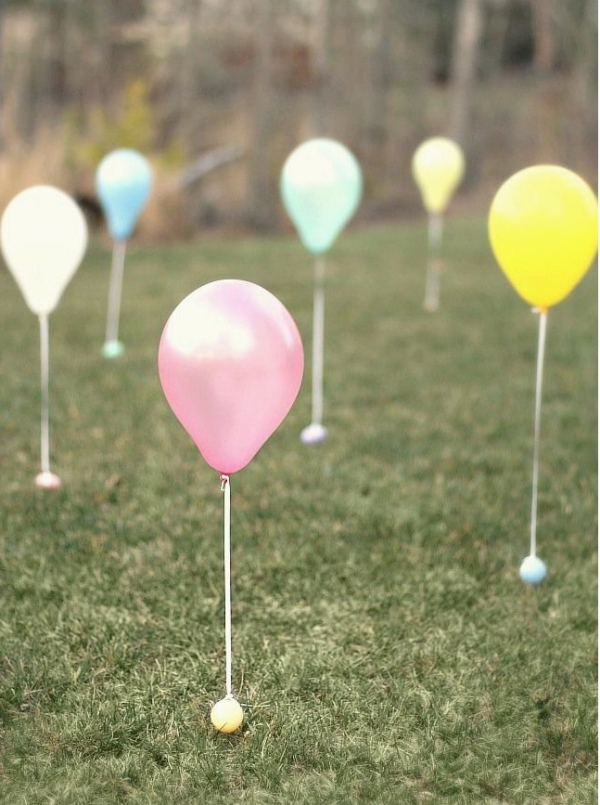 idées bricolage de Pâques maternelle chasse au ballons