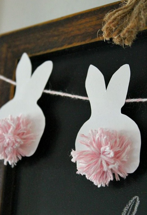idées bricolage de Pâques maternellequeues de lapins