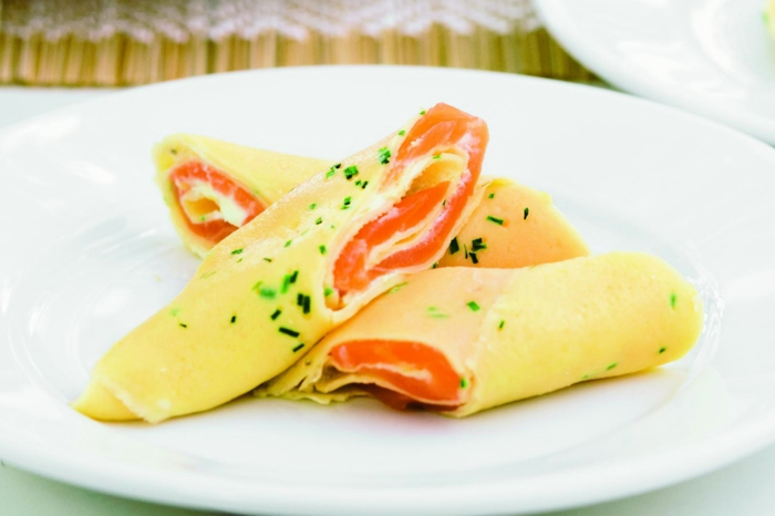 recette omelette roulée saumon