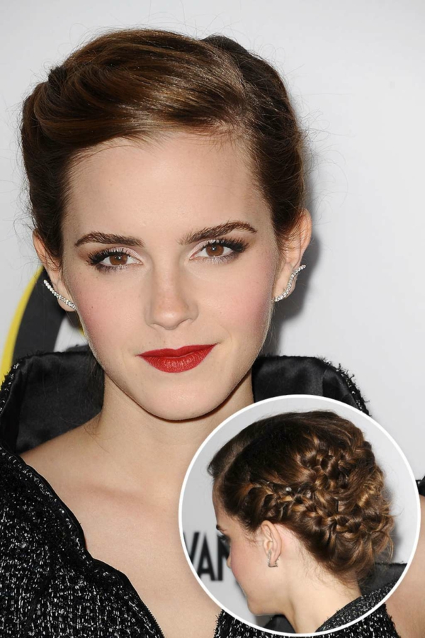 idée de coiffure mariage tresse inspirée de Emma Watson