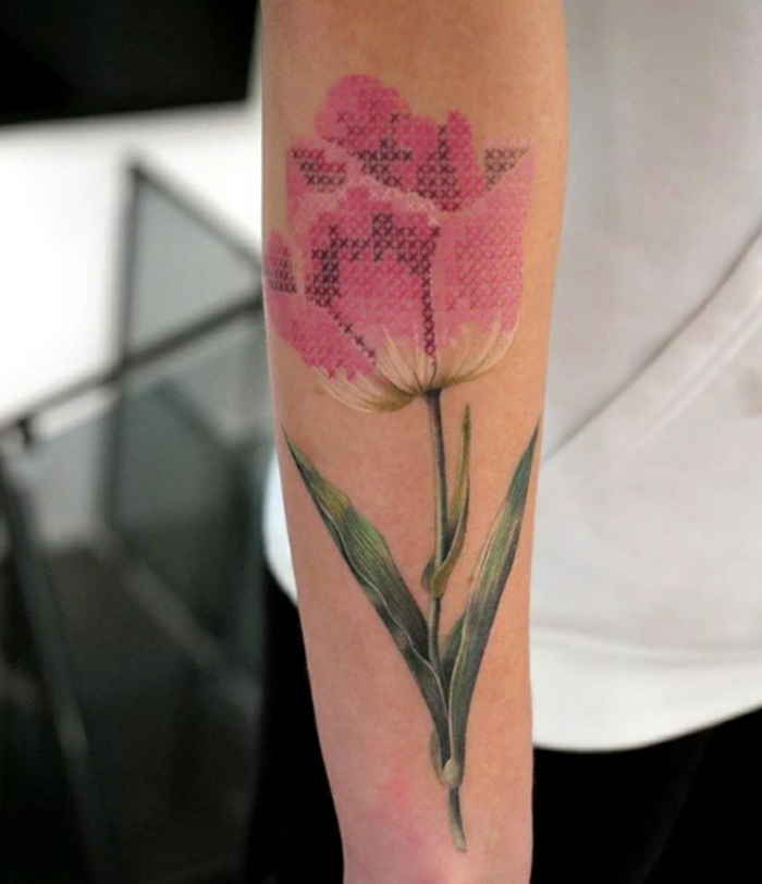 tulipe tatouage broderie 2019